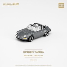POPRACE 1/64 SINGER TARGA METALLIC GREY Diecaset Model Car