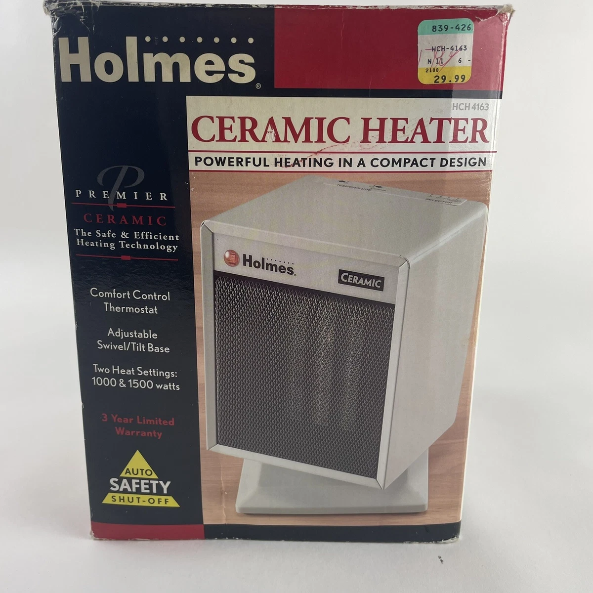 HOLMES CERAMIC Compact Space Heater 1500 Watts 120VAC PB | eBay