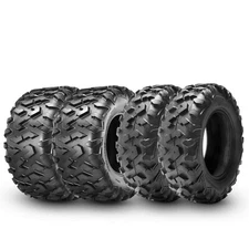 Full Set 4 25x8-12 25x10-12 ATV Tires Heavy Duty 6Ply Tubeless UTV All Terrain