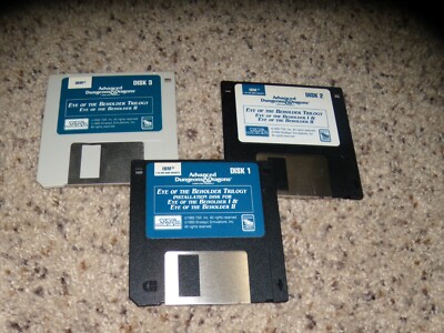 Eye of the Beholder Trilogy Eye of the Beholder IBM PC Game 3.5'' disks - Tested