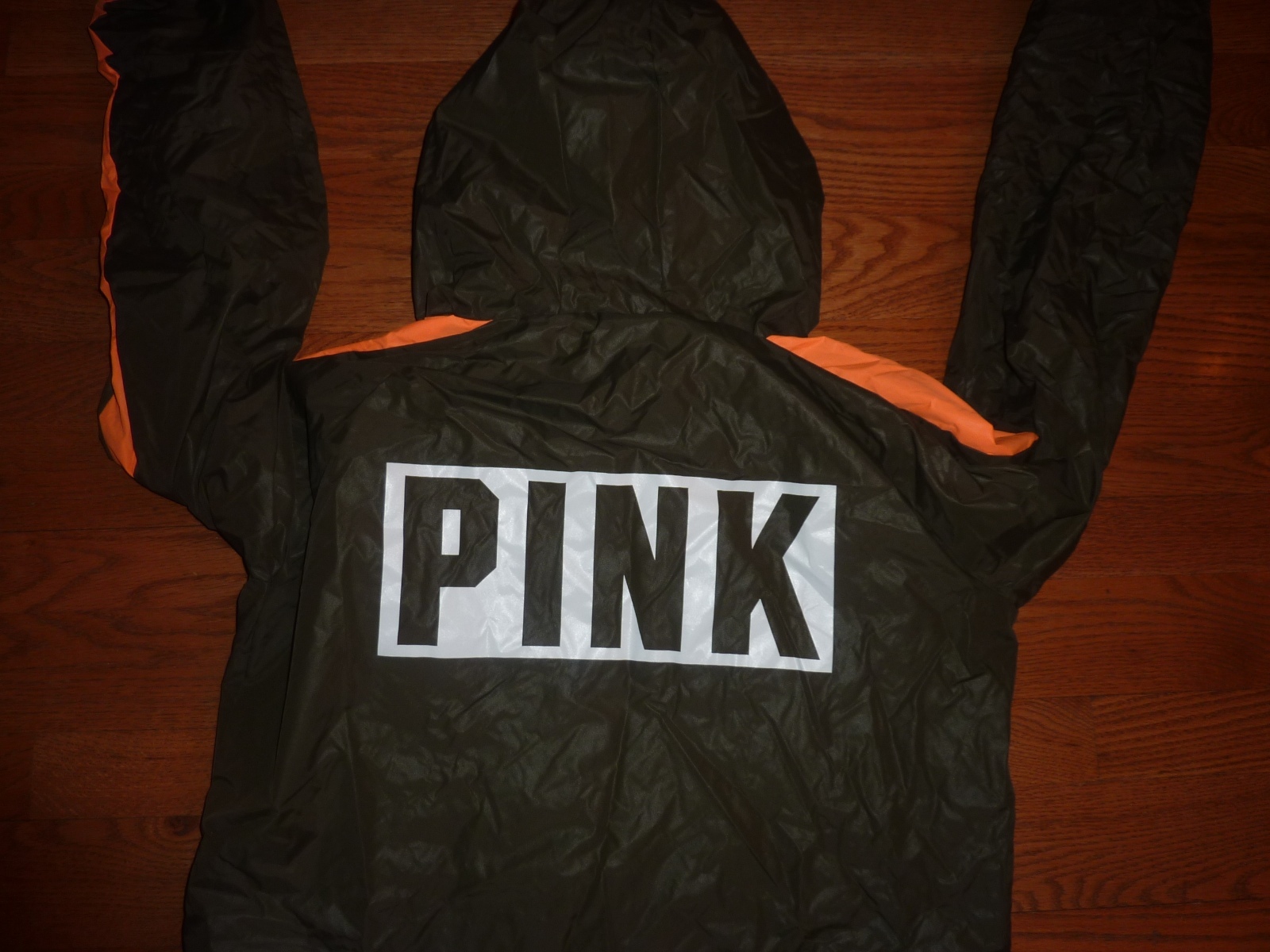 VICTORIAS SECRET PINK MARLED ANORAK LINED ZIP UP DOG WINDBREAKER SOLD OUT NWT image 3