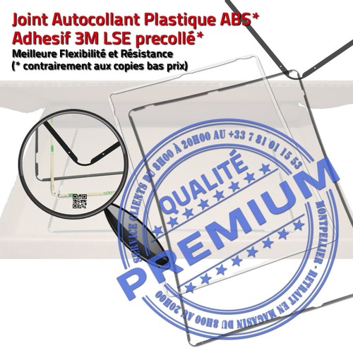 KIT Vitre Tactile iPad4 A1460 Blanc Écran Verre PREMIUM Assemblé Joint Contour - Photo 7/7