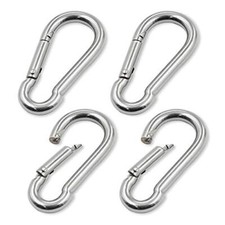 4Pack 2.75 inch Flag Pole Snap Clip Hooks Flagpole Attachment Spring Snap Hook