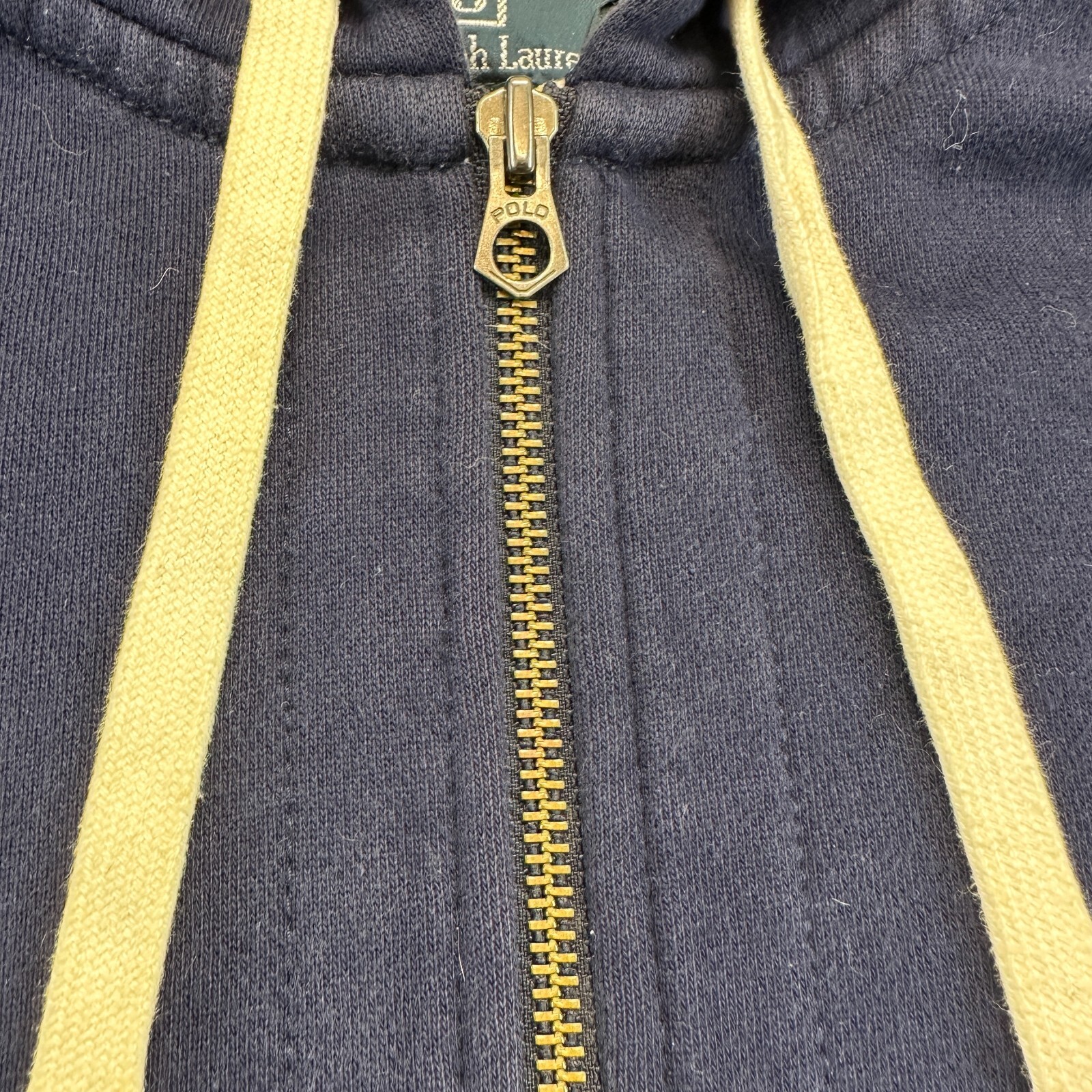 Polo Ralph Lauren felpa con cappuccio uomo XL blu full zip felpa termica pony cotone