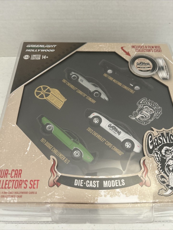 GreenLight Hollywood Gas Monkey Four Car Set with a Green Machine Chase