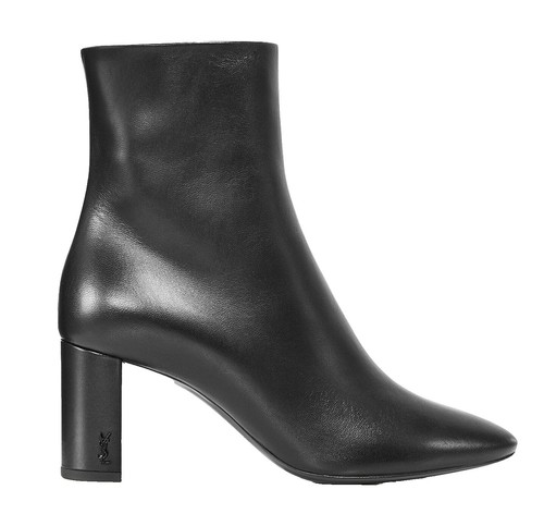 Yves Saint Laurent 09SS Leather Mesh Block Heel Cage Boots | eBay