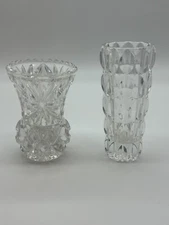 Crystal Bud Vases, Small unbranded