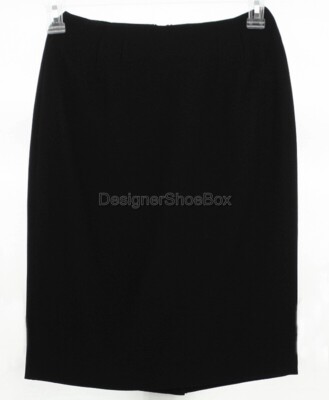 Linda Allard Ellen Tracy Designer Schwarz Bleistift Hoher Bund Rock US 2