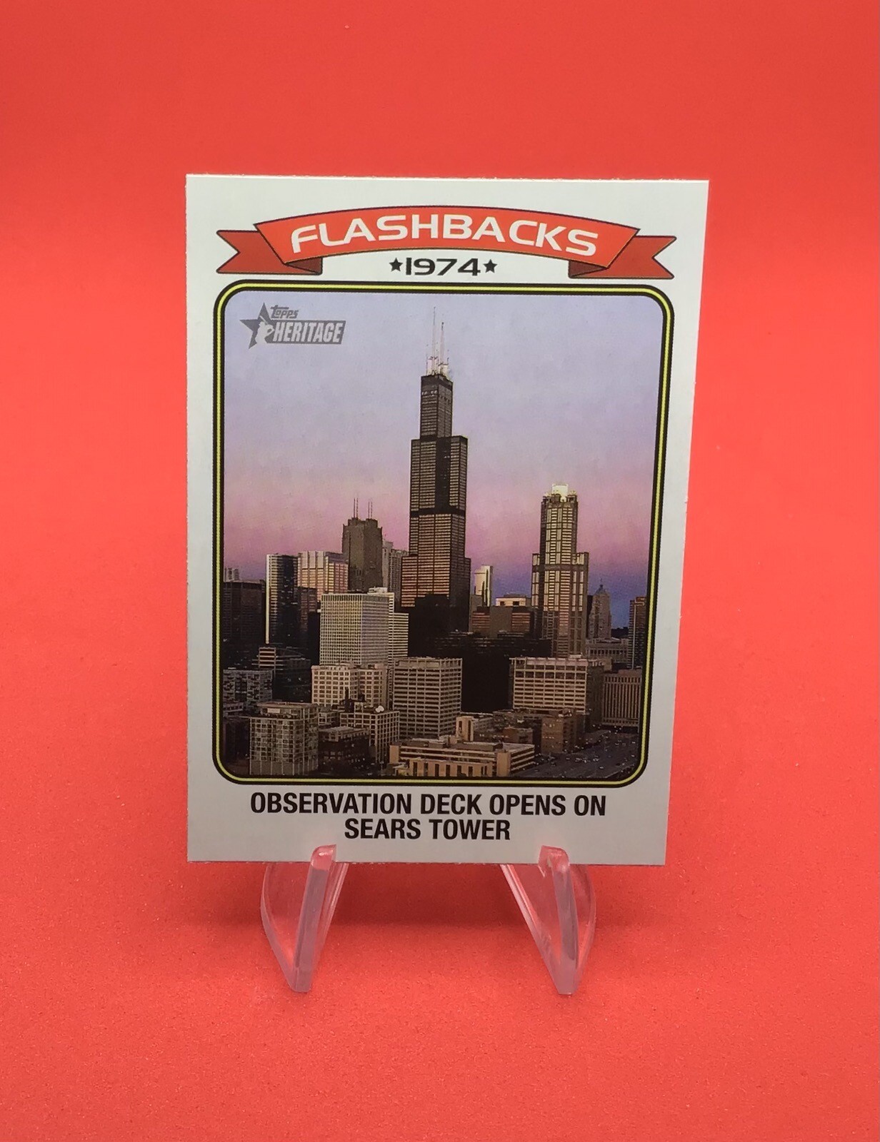 2023 Topps Heritage News Flashbacks #NF-1 Observation Deck Opens On Sears Tower!