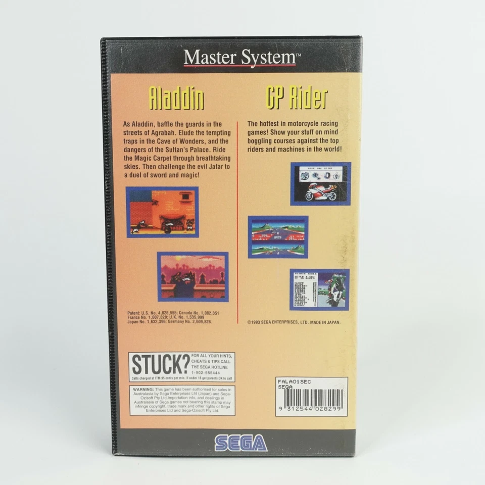 Sega Master System Double Pack Aladdin and GP Rider | Complete | Excellent Cond - Image 2 of 4