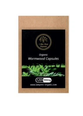 I AM PURE ORGANIC Wormwood (Artemisia absinthium) 900mg Vegan Capsules 100% Organic High Strength