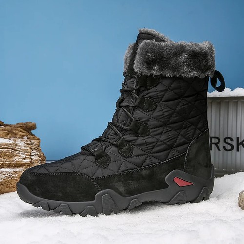 Winter Super Warm Snow Boots Men Waterproof High Top Sneakers Rubber Ankle Boots - Picture 2 of 21