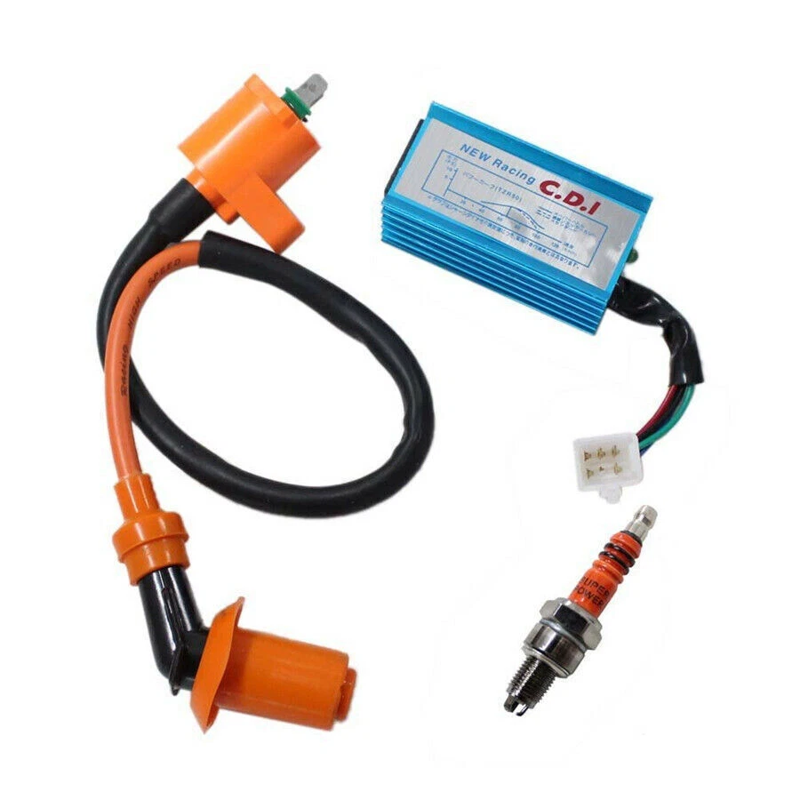 High Performance Racing Ignition Coil+Spark Plug+AC CDI For GY6 50cc 125cc 150cc - Image 2 of 4