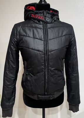 Puma Ferrai Black Bomber Puffer Jacket XS