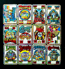 1 ASTROLOGY ZODIAC HOROSCOPE vintage sticker decal prism prismatic FOIL HOLO