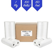 44mm 1-3/4" x 150' BOND Cash Register / Calculator Receipt Paper - 100 Rolls