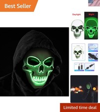 Halloween Mask LED Light up Costumes Scary Mask for Party Supplies Favor