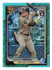 Jackson Merrill /299 Rookie Mojo Refractor Padres 2023 Bowman (RC)