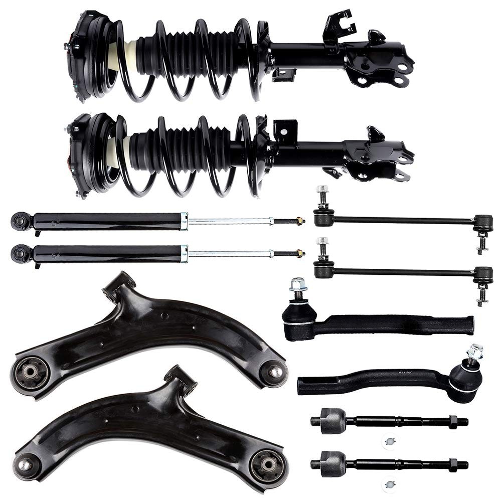 Front End Suspension Kit 12pcs for Nissan Versa 2007-2012, Complete Struts