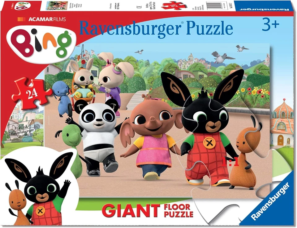 Puzzle BING 24 pezzi Sula Flop Pando pezzi grandi 70x50 Gioco Ravensburger - Immagine 4 di 4