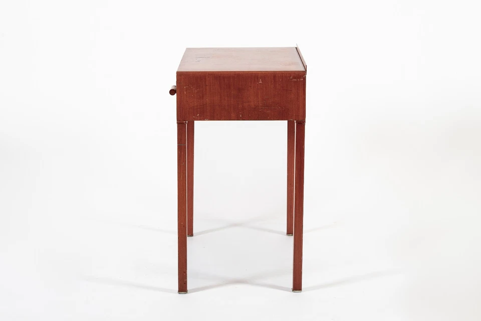 Antiguo escritorio industrial Art Deco Simmons pequeño de metal años 30 Foto 4 de 4