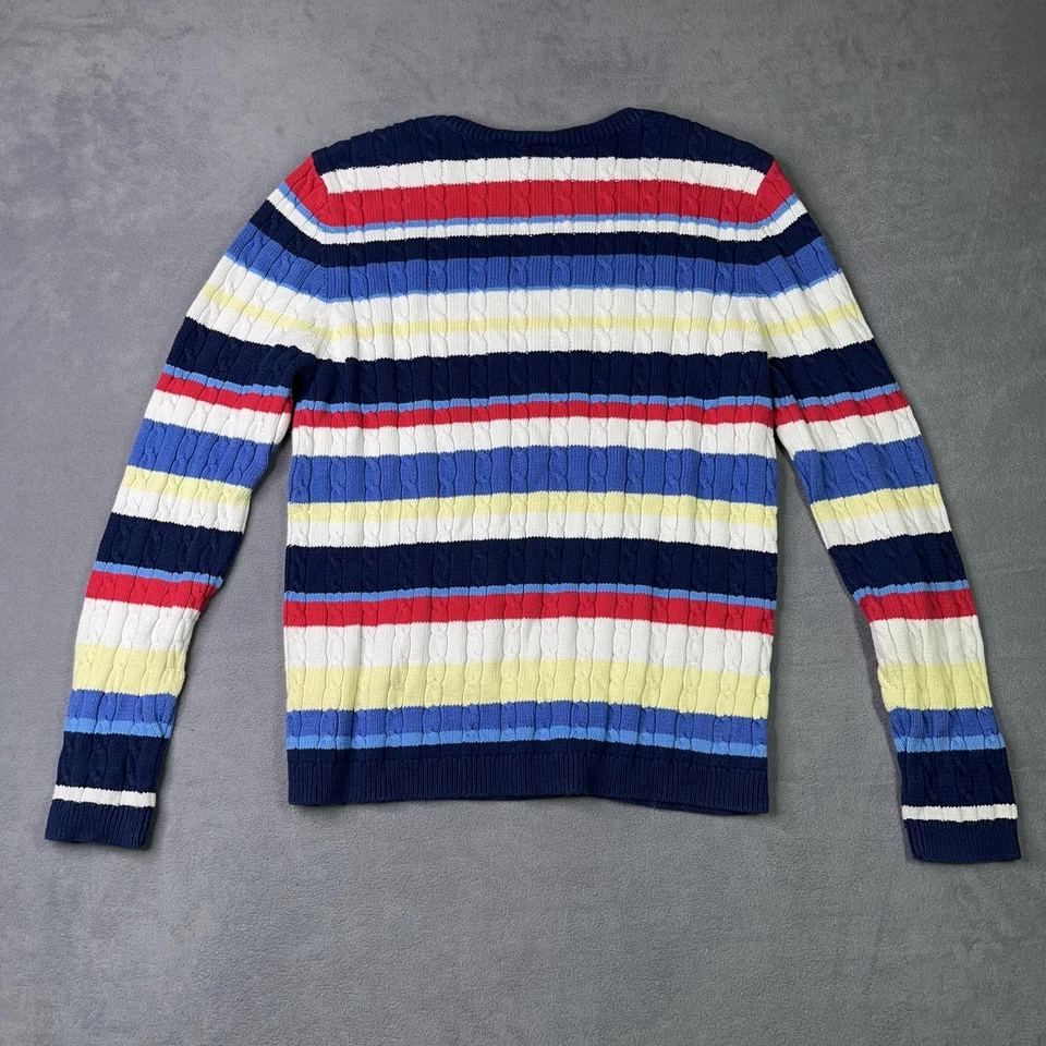 Suéter Cherokee Para Mujer Grande Multicolor Rayas Algodón Cable Tejido Australia De Colección Foto 3 de 4