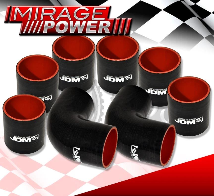 Diy Turbo Charger Fmic Intercooler+8X Piping Pipe Kit Tbolt Clamps Coupler 2.5" Foto 3 de 4