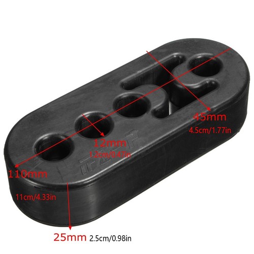 Rubber 4 Holes Car Exhaust Tail Pipe Mount Brackets Hanger Insulator Bracket F - Picture 6 of 10