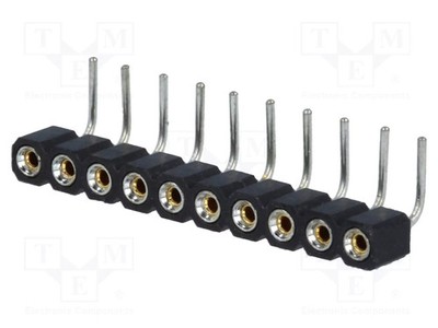 Buchse 90°-Winkel Steckverbinder: Stift weiblich THT PIN: 10