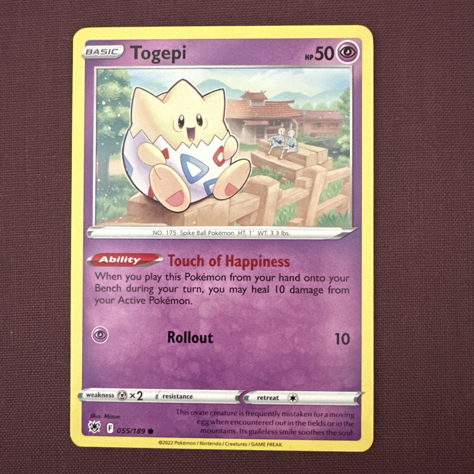 Togepi 055/189 Regular Common SWSH10: Astral Radiance Pokemon Card