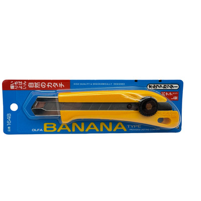 OLFA 164B Banana Type Utility Cutter Knife 18mm L Blade Screw Lock Made in Japan