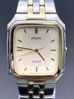 [Near Mint] SEIKO DOLCE 8J41-5020 Mens Vintage Watch Gold Dial Quartz Japan