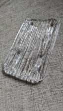 Vintage glass tray. Italglass Bamboo. On legs. 11.25 inches. 28*16.5*3 cm. Blown
