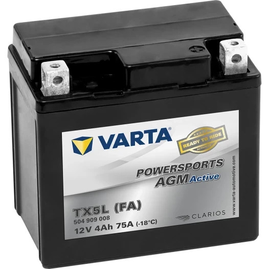 Batteria Varta Powersports AGM YTX5L-BS 4Ah 12V 80A | Massime Prestazioni