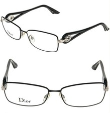 CHRISTIAN DIOR CD3754 3754 VOLUTE CRYSTAL Silver Black 55mm Optical Eyeglasses