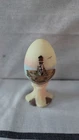 Fenton Hand Painted Limited Edition Lighthouse Glass Egg Figurine Signed USA