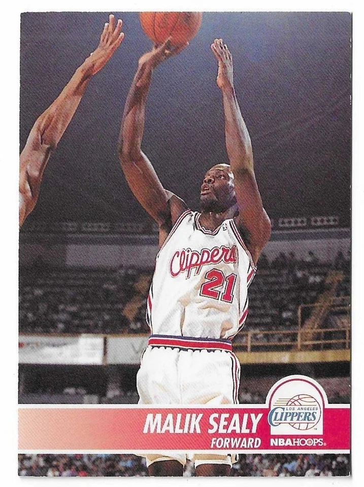 1994-95 NBA Hoops Basketball Malik Sealy Card #337 Los Angeles Clippers - Image 3 of 4