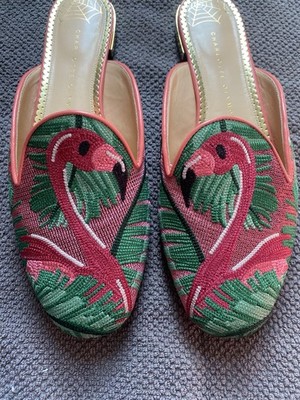 CHARLOTTE OLYMPIA flamingo slipper mule size 41(US) | eBay