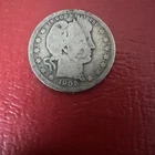 1908 Barber Quarter Dollar 90% Silver 25c  US Coin