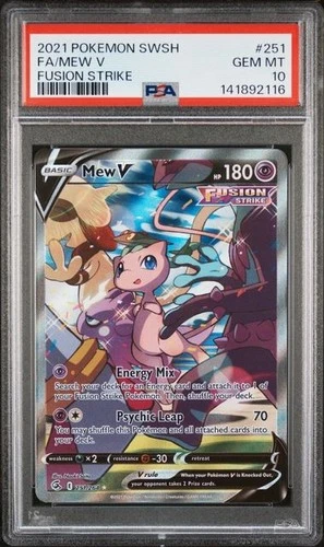 PSA 10 MEW V 251 FUSION STRIKE SWORD & SHIELD POKEMON GEM MINT