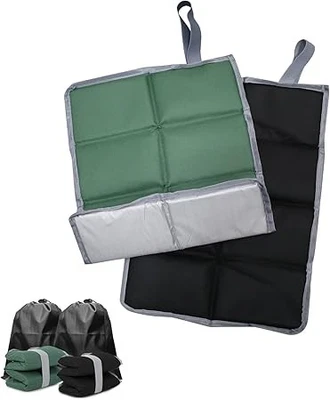 AIMEKE 2er Set Thermo Sitzkissen Outdoor Faltbar Sitzmatte Komfort Sitzunterlage Wasser