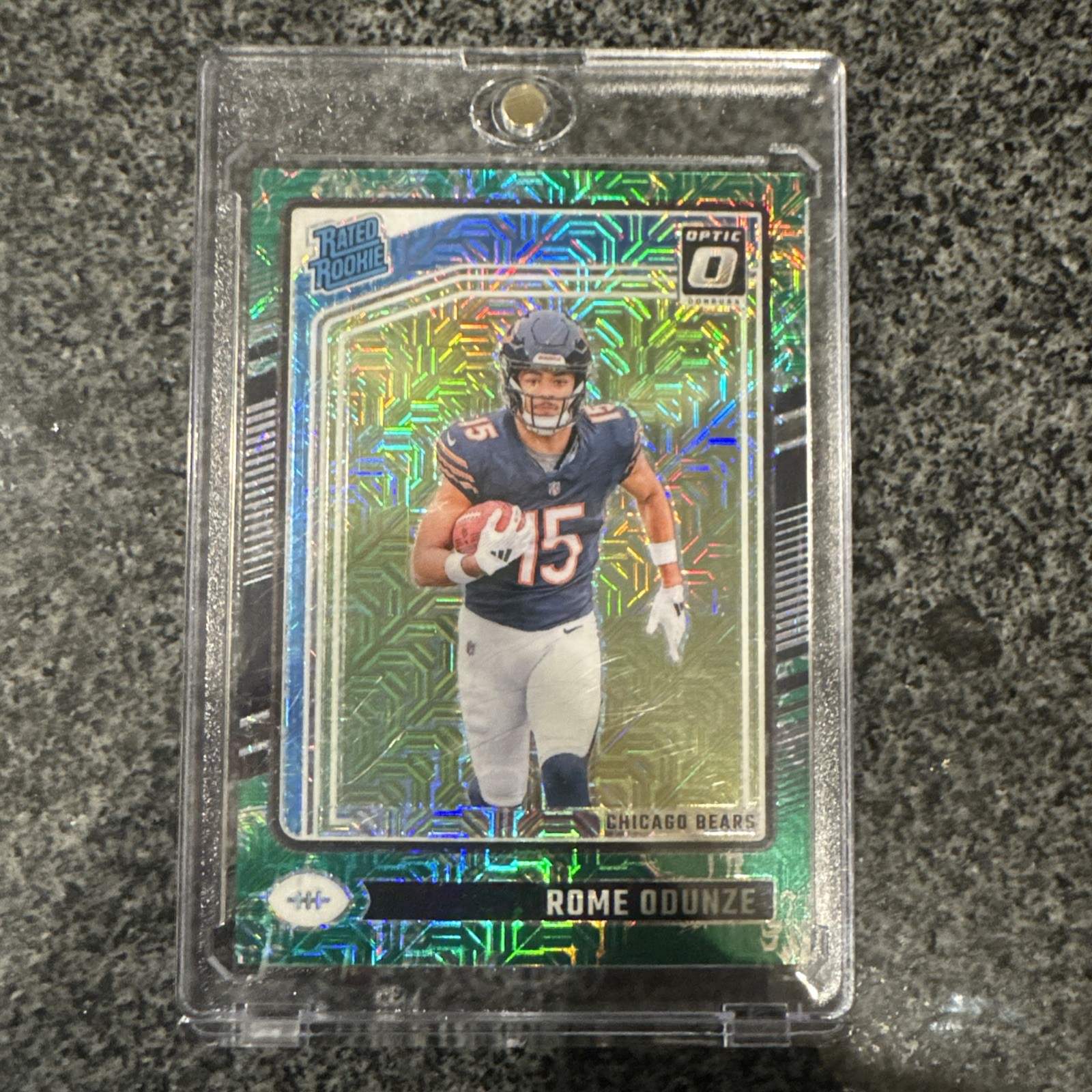 2024 Panini Donruss Optic ROME ODUNZE Dragon Prizm Rated RC /24 SSP Bears #286