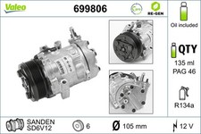 Kompressor Klimaanlage VALEO RE-GEN - AT 699806 +102.34€ Pfand für ZAFIRA 12V CC