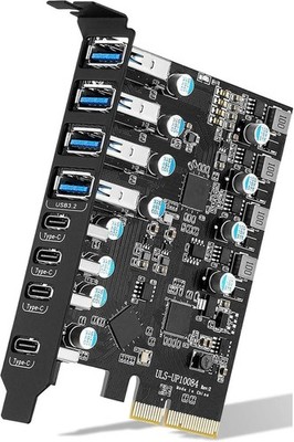 PCIe USB 3.2/3.1 Gen 2 Card 8 Ports Type-A USB C PCIe Card 10Gbps
