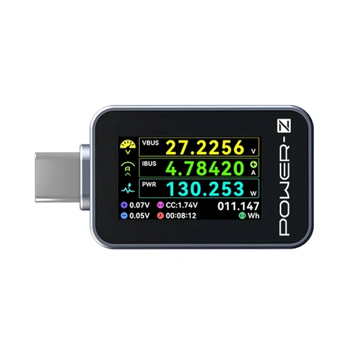 Power-Z C240 Portable USB-C Tester, Digital Power Meter, Supports up to Black