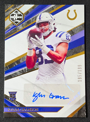 Panini 2021 Limited Football Kylen Granson Colts Rookie Auto #229 195/199