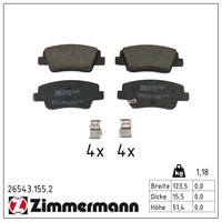 Zimmermann BremsbelÄGe Bremsbelagsatz Hinten Hyundai Ioniq 5 Genesis GV70 KIA