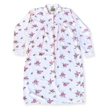 Gold Coast Vintage Floral Cotton Nightgown Prairie Cottagecore Womens Size L