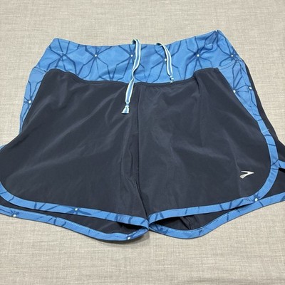 Brooks Blue Shorts Womens Equilibrium Tech Extra Small Running Activewear Pocket