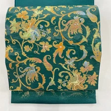 Excellent bag belt drum pattern pure silk Used BUYS-0